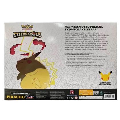 Box Pokémon Coleção Premium 25 Anos Celebrações Pikachu VMax