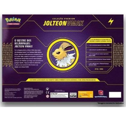 Box Pokémon Coleção Premium Jolteon Vmax com Carta Gigante