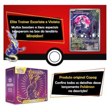 Box Pokémon Treinador Avançado Miraidon Scarlate E Violeta 32570
