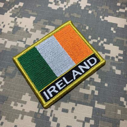 Imagem de BP0059NV01 Bandeira Irlanda Patch Bordado Fecho Contato