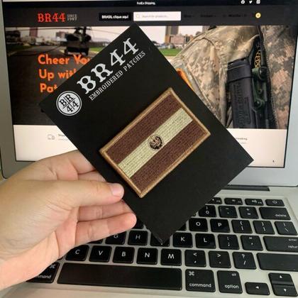 Imagem de BP0203V04 Bandeira El Salvador Patch Bordado Fecho Contato