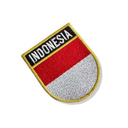 Imagem de BP0419E-011 Bandeira Indonesia Patch Bordado 5,7x6,8cm