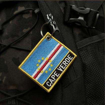 Imagem de BP0434N-001 Bandeira Cabo Verde Patch Bordado 7,5x6,3cm