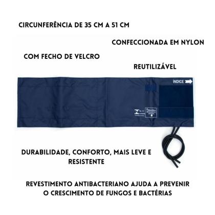 Imagem de Braçadeira Adulto Obeso Premium Para Aparelho De Pressão
