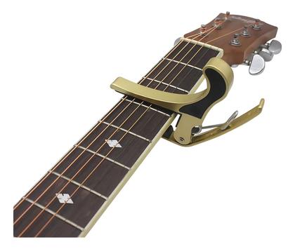 Imagem de Braçadeira Capotraste Para Violão E Guitarra Dourado Waver