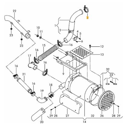 Imagem de Bracadeira De Escape Volkswagen 17250E 24250E Ford Cargo 2428E 1317E TEG253143A.