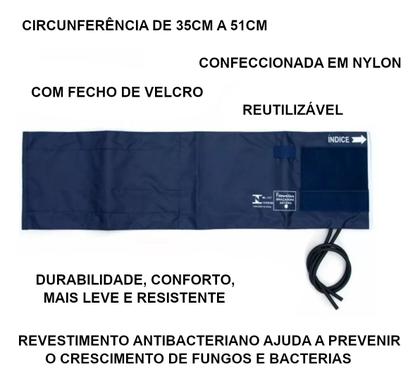 Imagem de Braçadeira Extra G Nylon Fecho por contato 2 Tubos Para Esfigmomanômetro