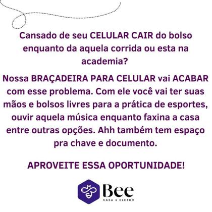 Imagem de Braçadeira Suporte Porta Celular Braço Corrida Academia - MBFIT