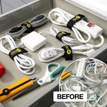 Imagem de Braçadeiras multicoloridas Wrap-It Storage Quick-Straps, pacote com 20