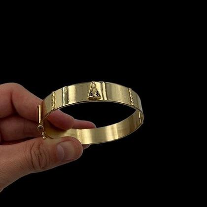 Imagem de BRACELETE 13mm NOSSA SENHORA BANHADO A OURO
