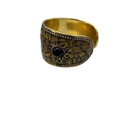 Imagem de Bracelete de Mosaico e Metal Dourado