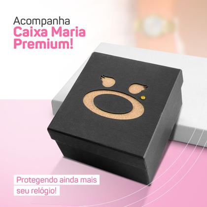 Imagem de bracelete digital + relogio feminino aço + caixa + oculos banhado dourado qualidade premium social presente inoxidável