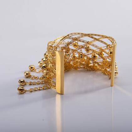 Imagem de Bracelete Dourado com Sinos Acessório para Dança do Ventre - AB71