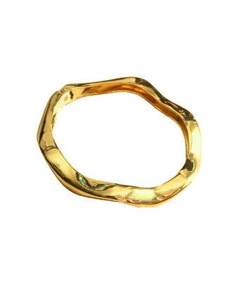 Imagem de Bracelete Dourado Ondulado Bella Falcão