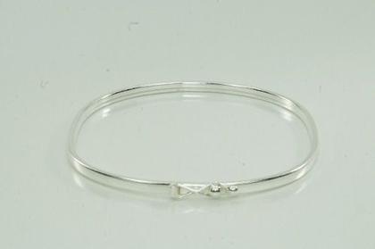 Imagem de Bracelete Feminino Liso Prata 925