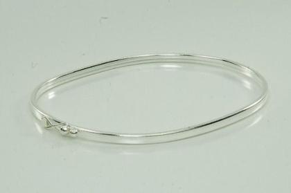 Imagem de Bracelete Feminino Liso Prata 925