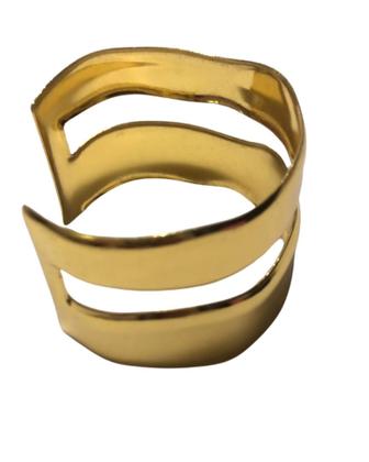 Imagem de Bracelete Fio Duplo Dourado Ondulado Boho