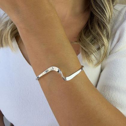 Imagem de Bracelete Fio ondulado Banhado Prata 925