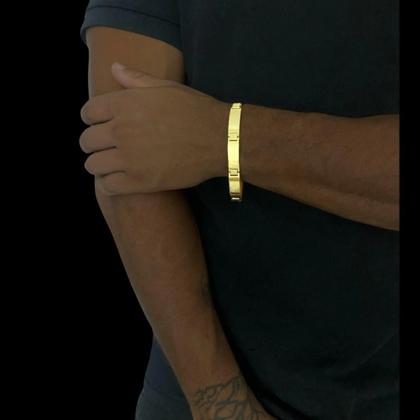 Imagem de Bracelete Liso 10mm - Banhado a Ouro 18k