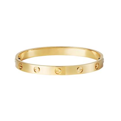 Imagem de Bracelete masculino aço inoxidável dourado banhado ouro 18k À Prova D'água E Suor