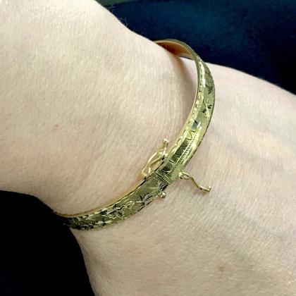 Imagem de Bracelete Pulseira 0.7cm Escrava Piramides Farao Egito Ouro 18k FDP-0K10