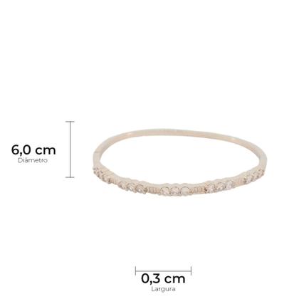 Imagem de Bracelete Semijoia Cristal Banho De Ródio