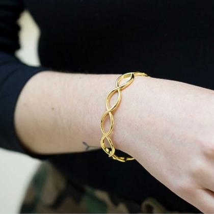 Imagem de Bracelete Super Luxo Ondulada - Banhado em Ouro 18k