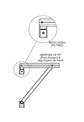 Imagem de Braço Articulação Para Janela Maxim-ar 50cm - BRA702 - 1 Par