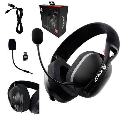 Imagem de Braço Articulado Suporte Monitor + Headset Fone sem Fio Bluetooth Microfone Destacável + Mouse Ergonomico 4800 DPI Led RGB)