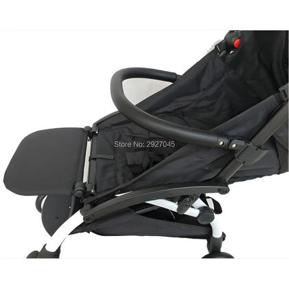 Imagem de Braço De Apoio Para Carrinho De Bebê Em Couro PU Com Barra De Proteção E Extensor De Apoio Para Os