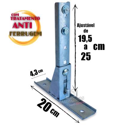 Imagem de Braço fixador suporte motor ajustável base 20cm - kit 02un