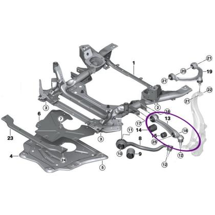 Imagem de Braço inferior bmw x5 e x6 de 2015 à 2019 - reto esquerdo