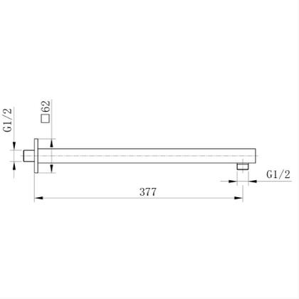 Imagem de Braco para Chuveiro - Quadrado - Gold V-FD-41-C