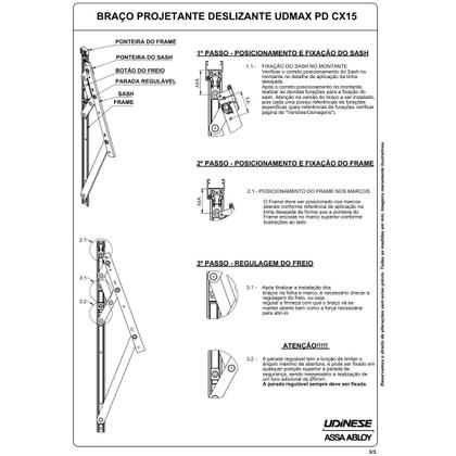 Imagem de Braço Projetante Deslizante Maximar Gold Udmax 350mm Preto 6 Pares