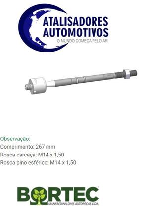 Imagem de Braço terminal axial FIAT PALIO 2001 ATÉ 2024 Sistema de caixa hidraulica - BORTEC BA8022