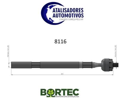 Imagem de Braço terminal axial PEUGEOT 206 SW 2005 ATÉ 2009 - BORTEC BA8116