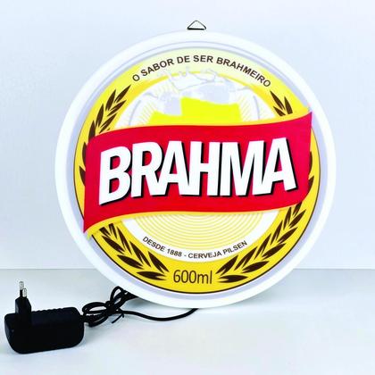Imagem de Brahma luminoso led marcas cerveja bar boteco gourmet 30cm