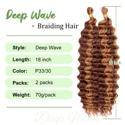 Imagem de Braiding Hair Eerya Long Curly 18 polegadas Deep Ocean Wave x2