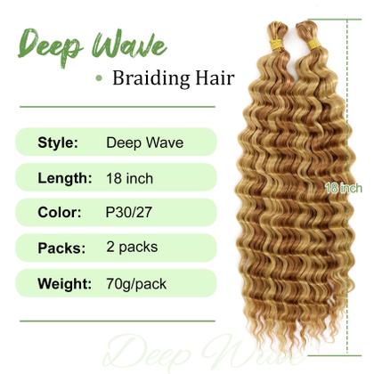 Imagem de Braiding Hair Eerya Long Curly 18 polegadas Deep Ocean Wave x2