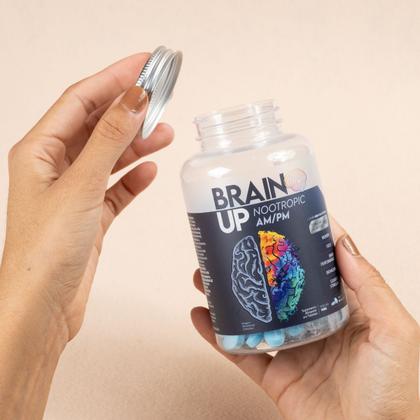 Imagem de Brain Up Nootropic AM PM Caffeine Free 60 Tabletes True Source