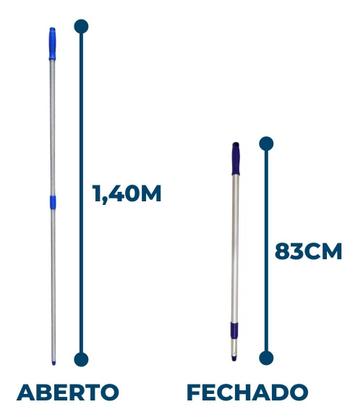 Imagem de Bralimpia Rodo Twister 45 Cm Borracha Cabo Extensível 1,40m