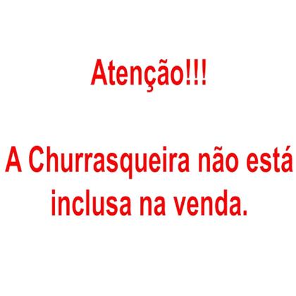 Imagem de Brasa Grill Tradicional Gira 5 Espetos para Churrasqueira Pré Moldada de 65cm Espaço Interno + Espeto Picanha + Espalha Brasa