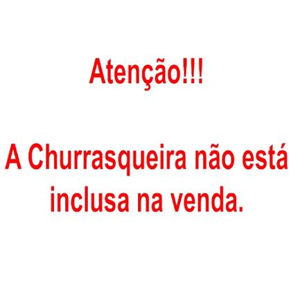 Imagem de Brasa Grill Tradicional Único Andar Gira 4 Espetos para Churrasqueiras Pré Moldadas de 55cm Largura