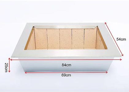 Imagem de Braseiro cooktop inox 304 camada dupla - 80x40 - s. grill