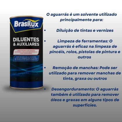 Imagem de BRASILUX Diluente Aguarrás Mineral 900ml Brasilux