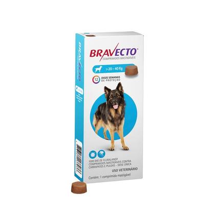 Imagem de Bravecto Antipulgas E Carrapatos Para Cães 20 A 40kg