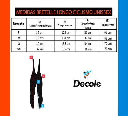 Imagem de Bretelle Calça Longo Com Forro em Gel Mtb D80 Preto Unissex