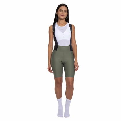 Imagem de Bretelle Ciclismo Feminino Márcio May Moove Verde Militar