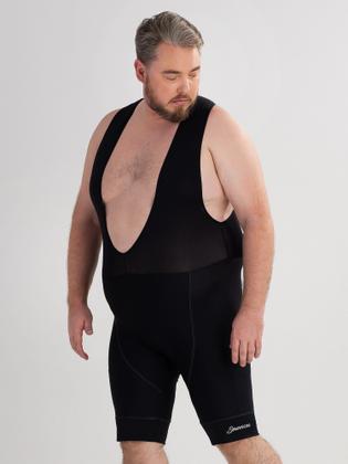 Imagem de Bretelle Ciclismo Masculina Plus Size Poliamida Preto Savancini (010)