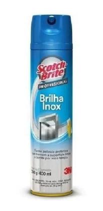 Imagem de Brilha Inox Limp. Profissional + Scoth Brite Fibra Macia 3M